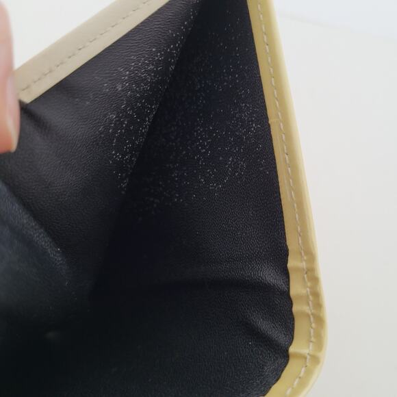 Charles Jourdan Paris Wallet Card Bill Medium Bifold Yellow Champagne Designer - Picture 7 of 16